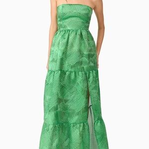ELLIATT Ginnifer Strapless Maxi Dress in Green